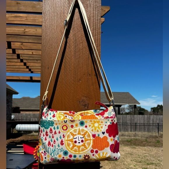 Lily Bloom You Are My Sunshine With Sun Keychain Crossbody Bag - Picture 8 of 12